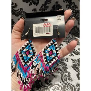 Accessory Connection fringe sea bead earrings